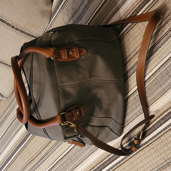 Target Handbags - NWOT Vegan Grey Leather Bag from Target